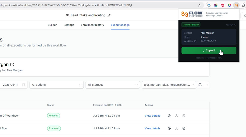 Flow Inspector Chrome Extension